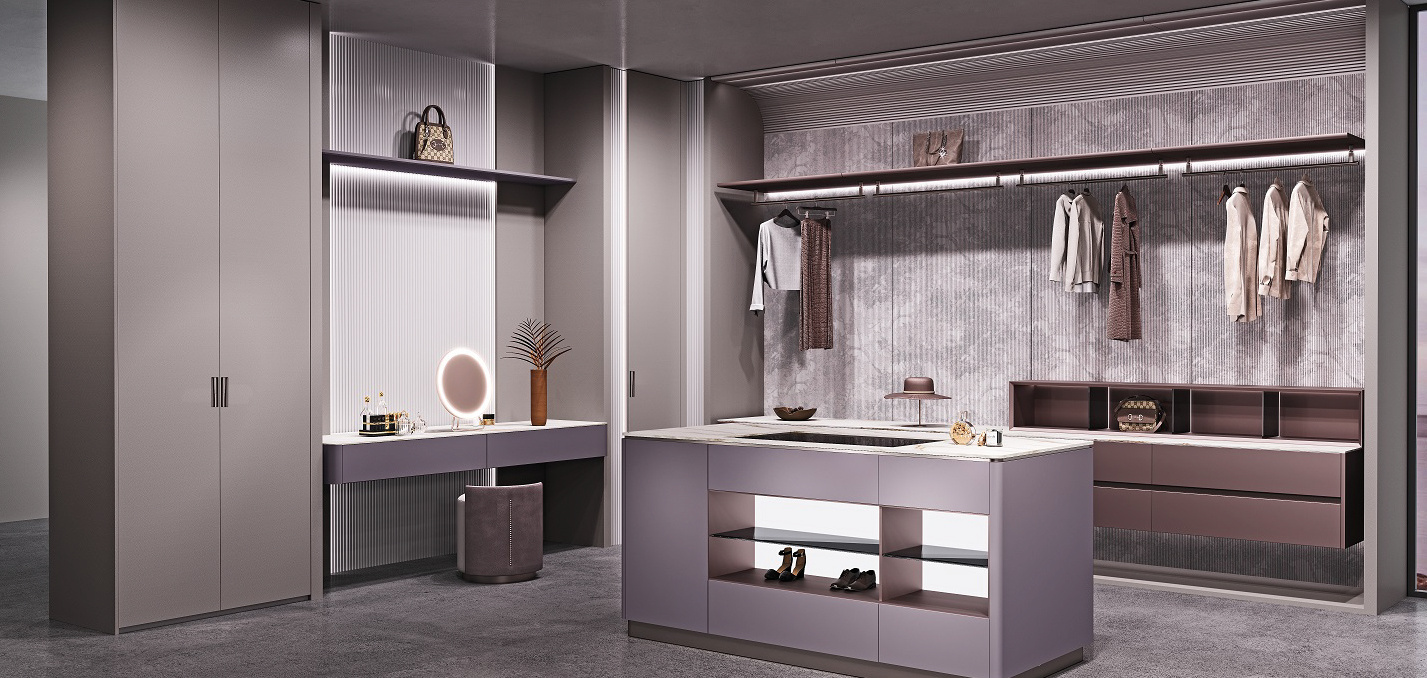 Dressing Sanctuary with Floating Vanity