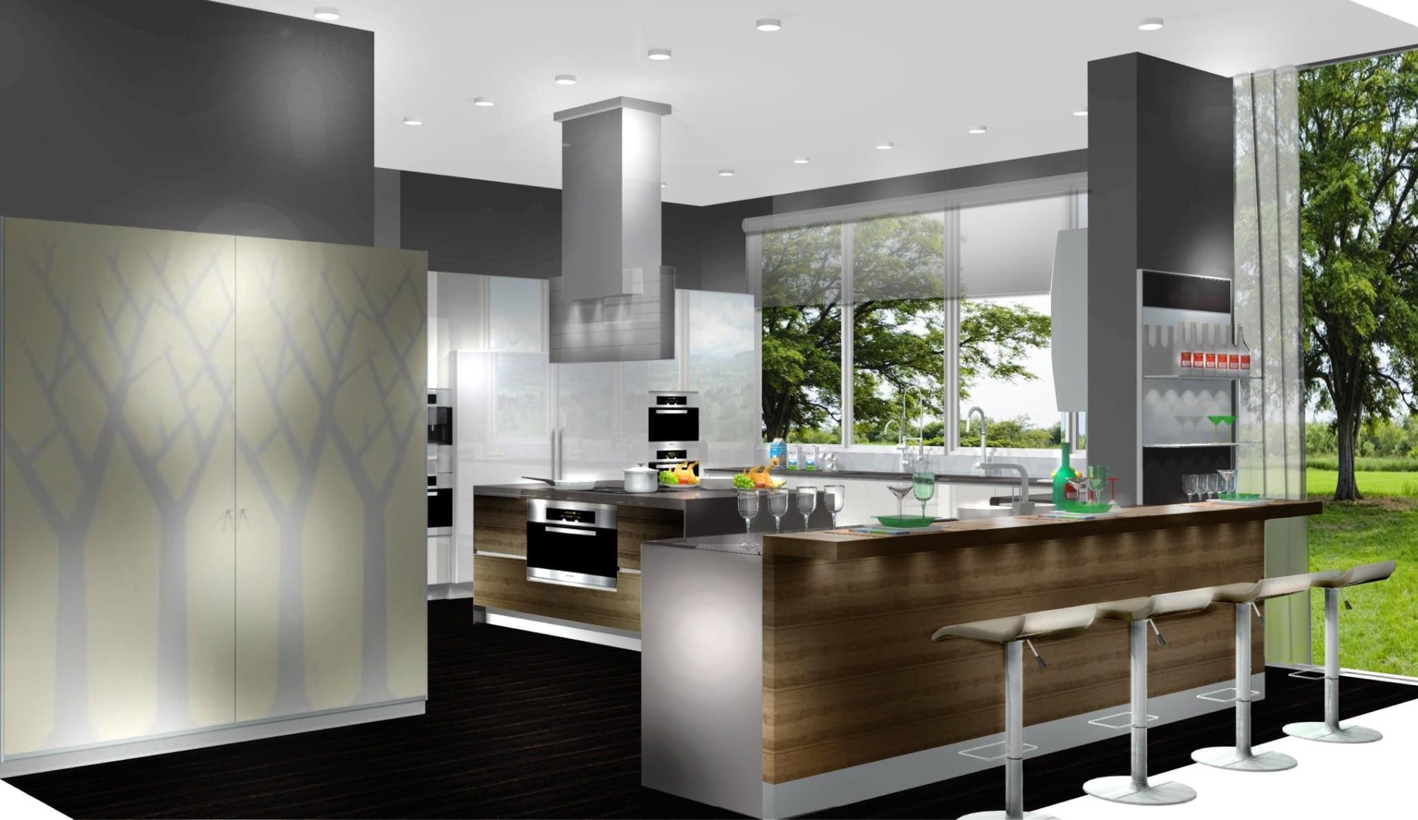 Architectural Show Kitchen luxury interior joinery in Cluny Hill, Singapore